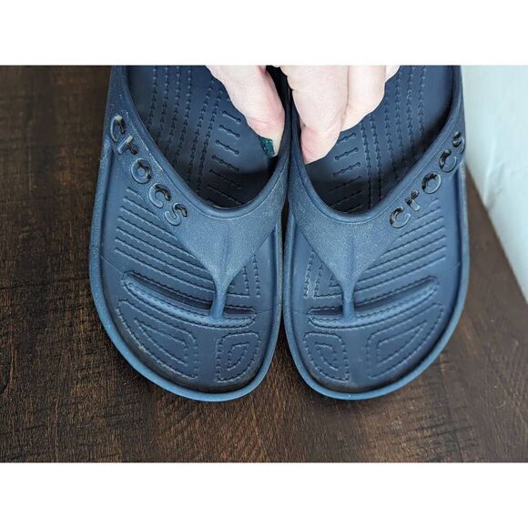 Crocs Navy Blue Slide Flip Flop Style Sandals - Size 7M / 9W - Picture 8 of 8